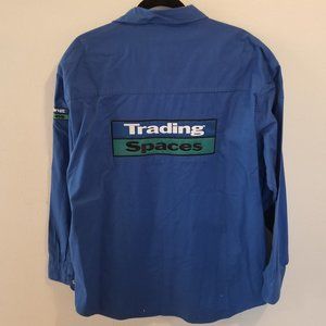 TLC Trading Spaces Long Sleeve Blue Shirt Men's XL